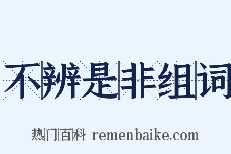 不辨是非组词是什么意思的图片